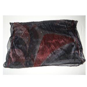 Vintage EMILIO PUCCI silk blend chiffon scarf wrap Nenuphar black/red NWT